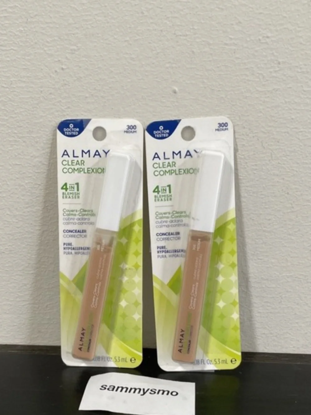 Almay Clear Complexion 4 in 1 Concealer 300 Medium 0.18 oz., x2